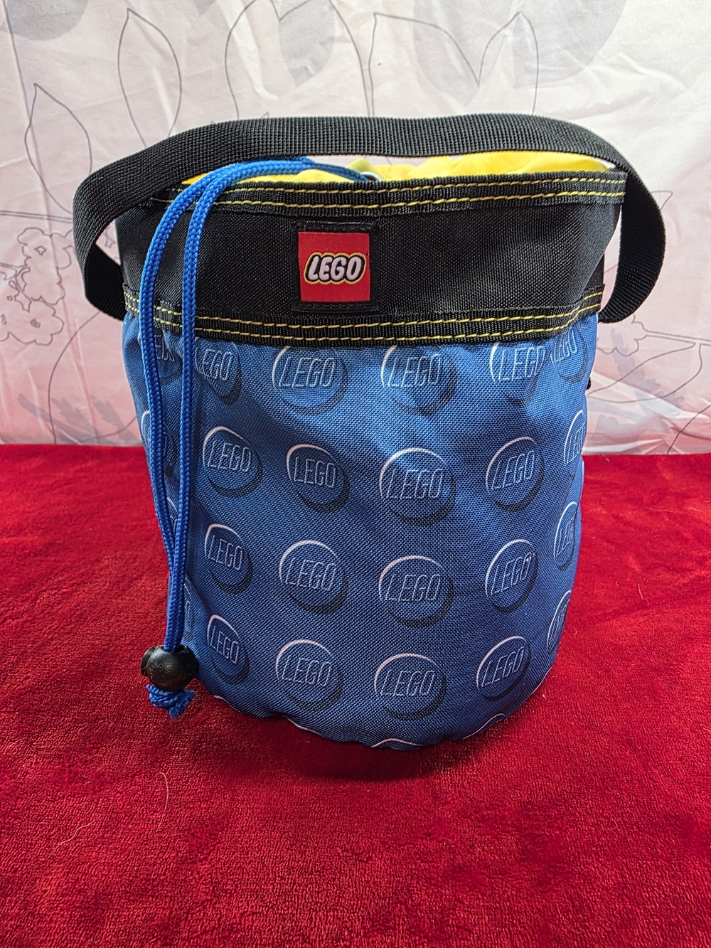 Lego Blue and Yellow Drawstring Carry Pouch